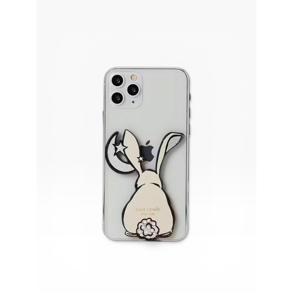 Kate Spade Bunbun Bunny Leather Sticker Pocket Phone Cardholder NIB - Picture 3 of 4